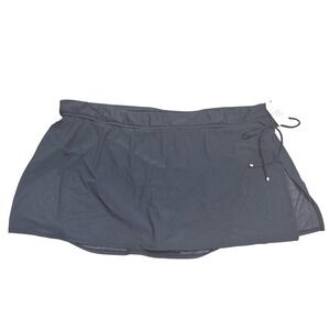 NEW Womens Plus 3X 24W 26W Black Mesh Skirt Swim Bottom